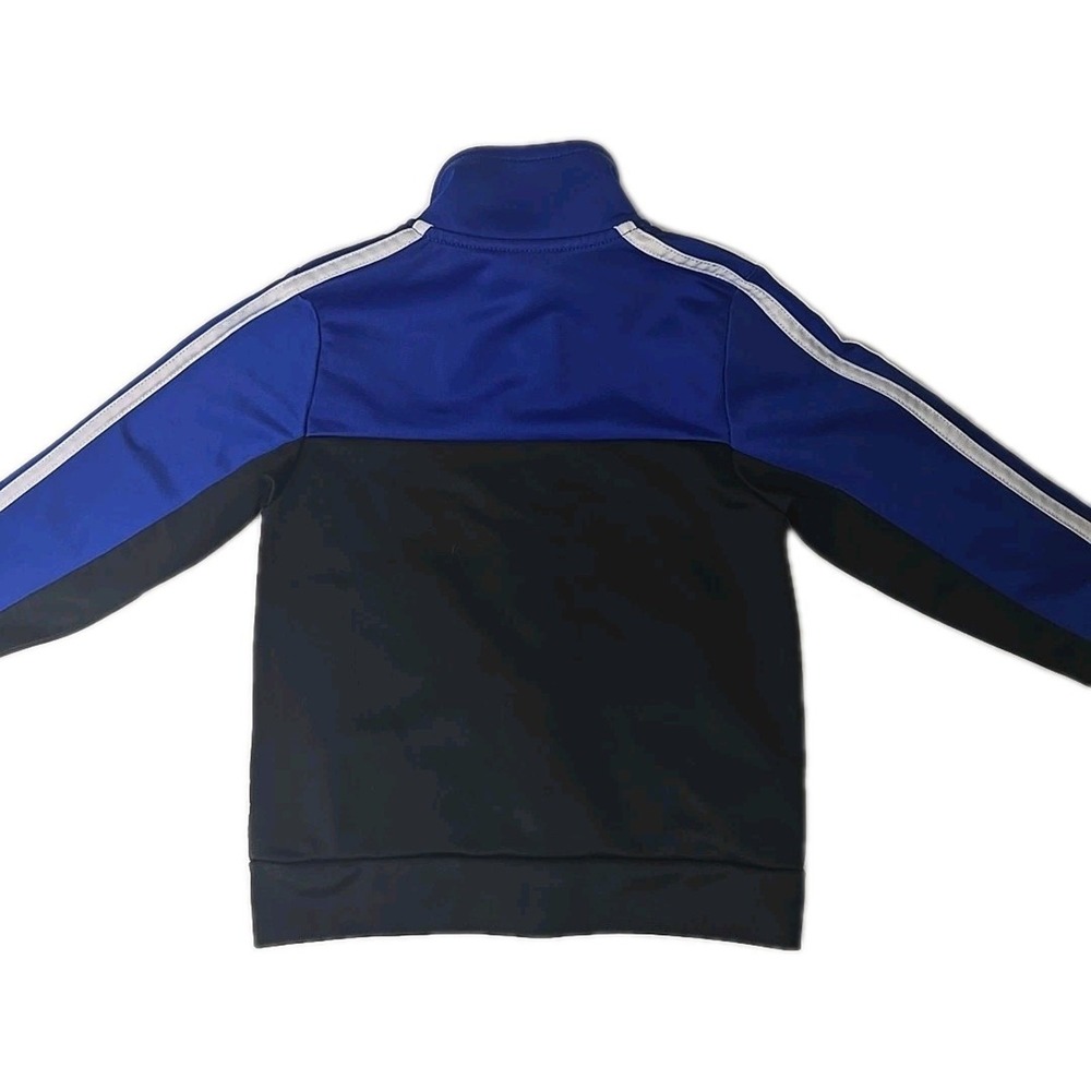 Adidas Boys Size 2T Track Jacket Blue/Black Zip Front Pockets - Picture 5 of 6